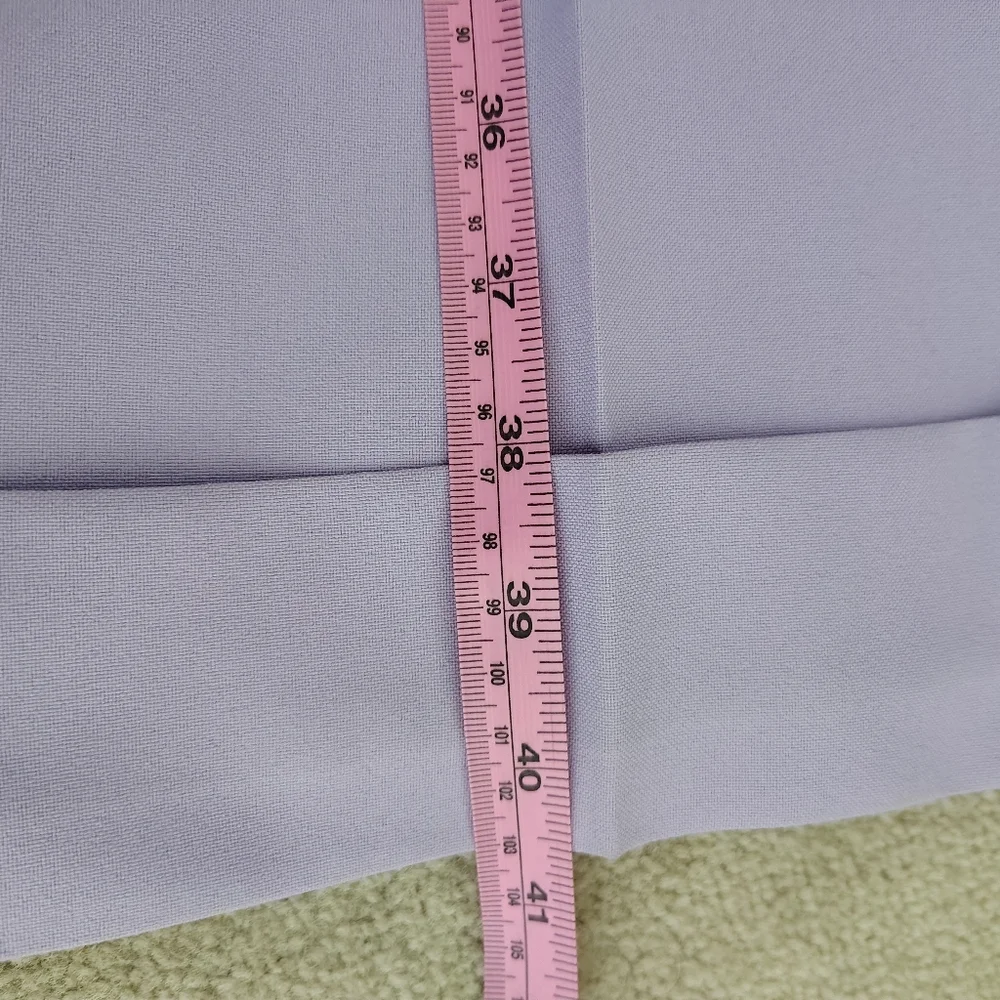 Vintage Wide Leg Lavender Pants with Folded Cuffs - Picture 5 of 5